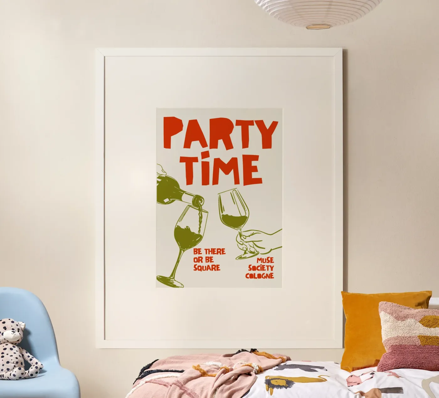 PARTY TIME poster van Muse Society Shop
