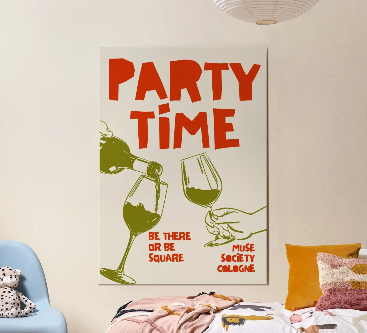 PARTY TIME poster van Muse Society Shop