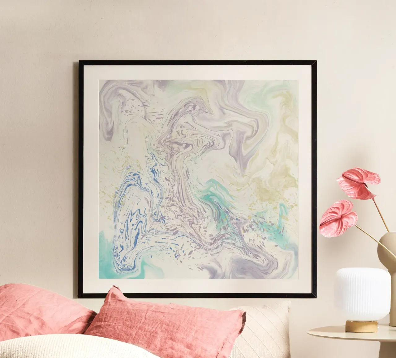 Soft Atmospheric Cloud Dancer poster by Petra Lang
