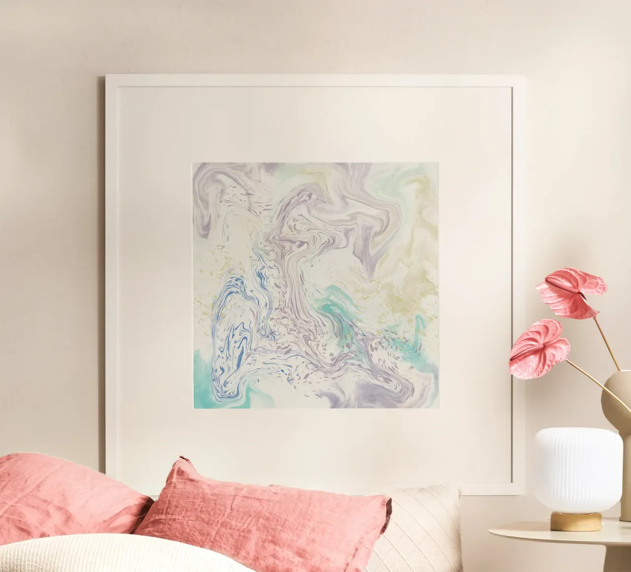 Soft Atmospheric Cloud Dancer poster by Petra Lang