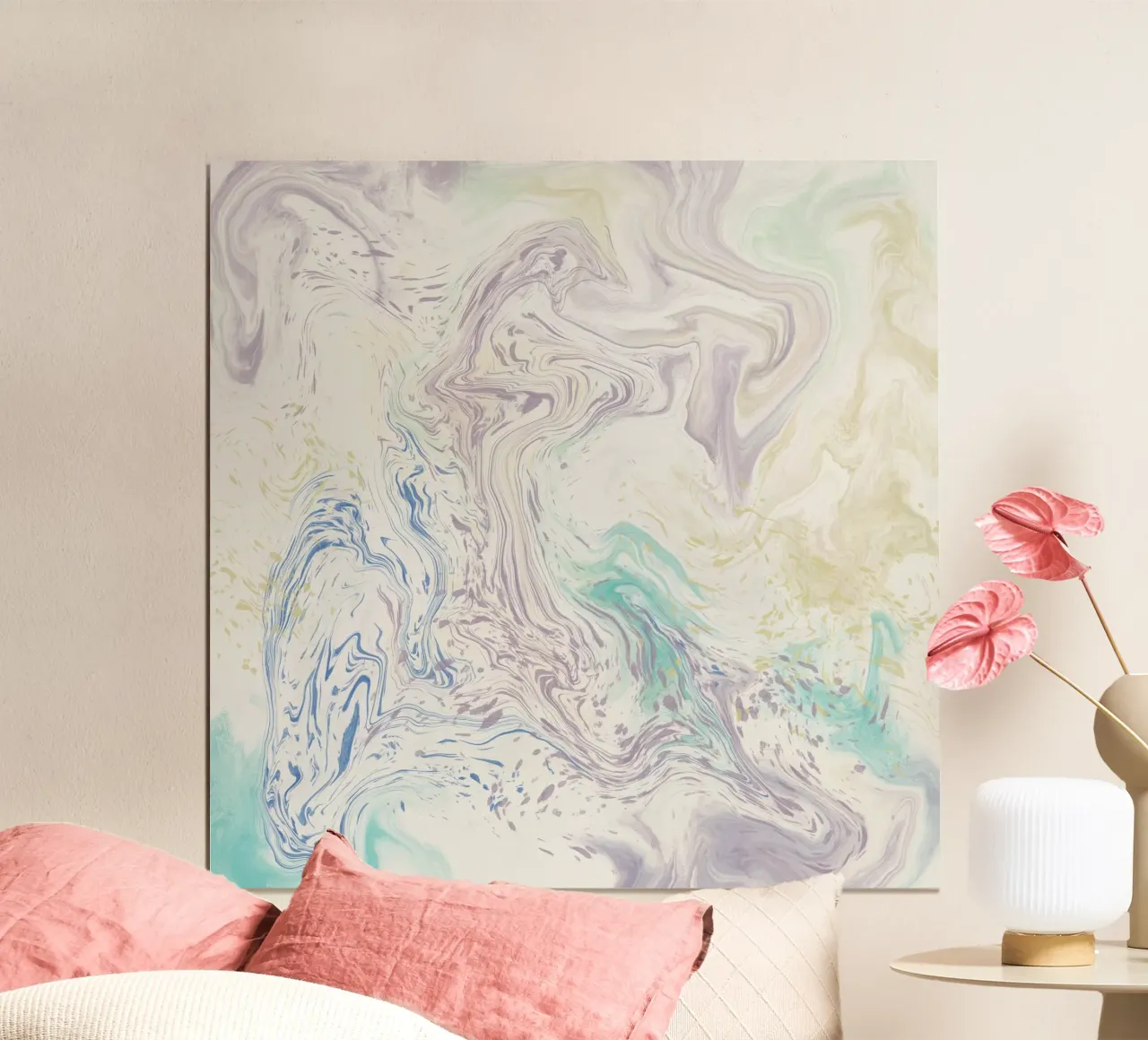 Soft Atmospheric Cloud Dancer poster by Petra Lang