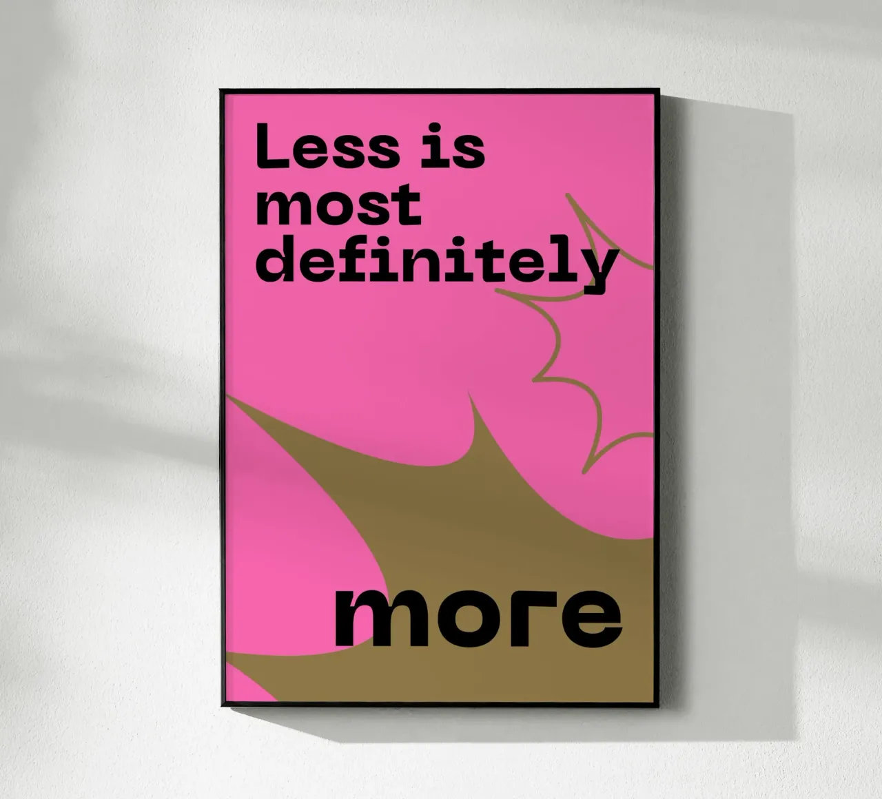 LESS IS MORE plexiglass da Muse Society Shop