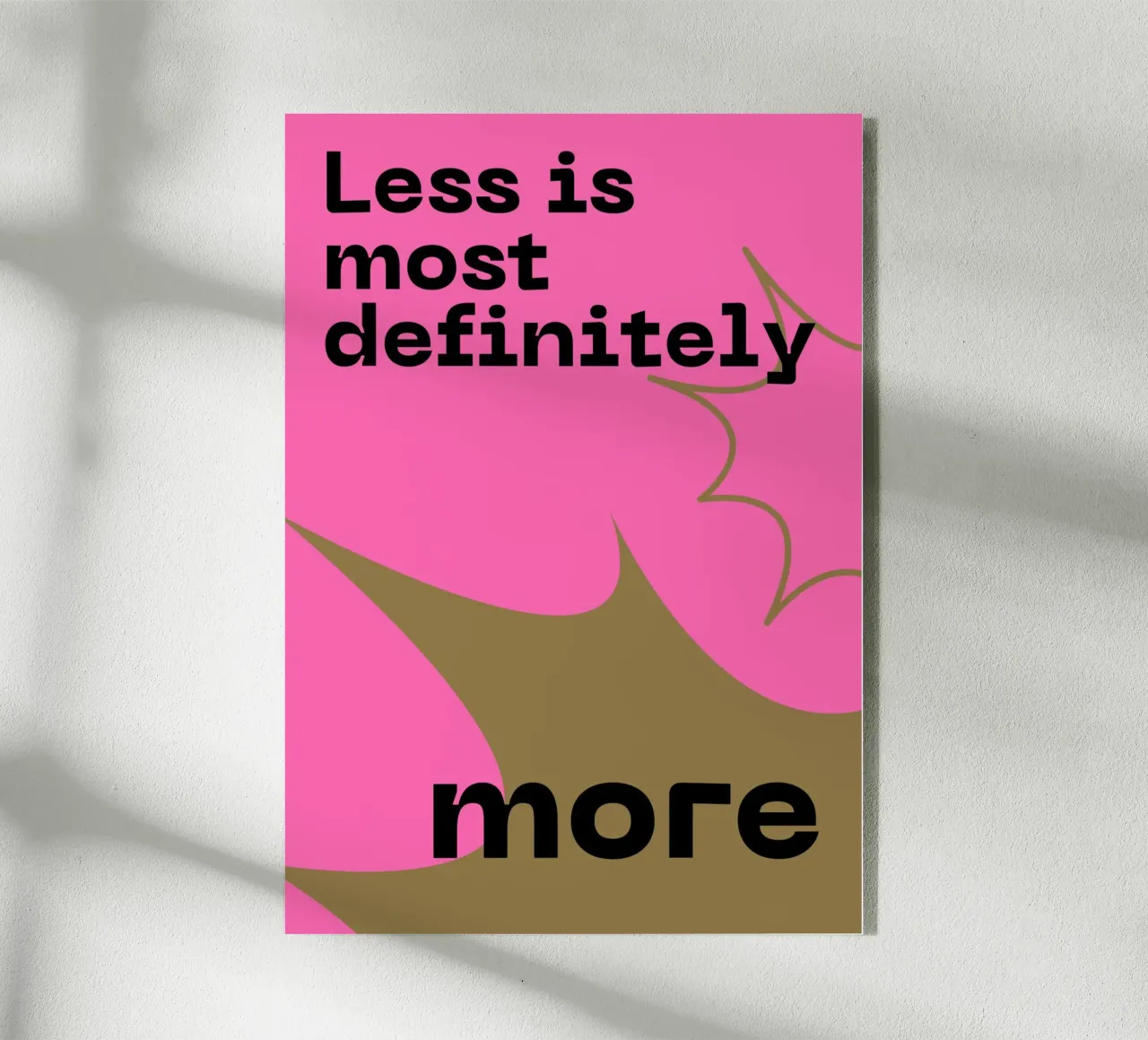 LESS IS MORE plexiglass da Muse Society Shop