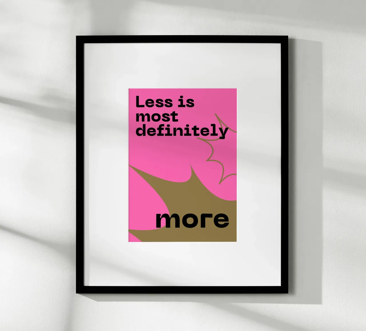 LESS IS MORE poster da Muse Society Shop