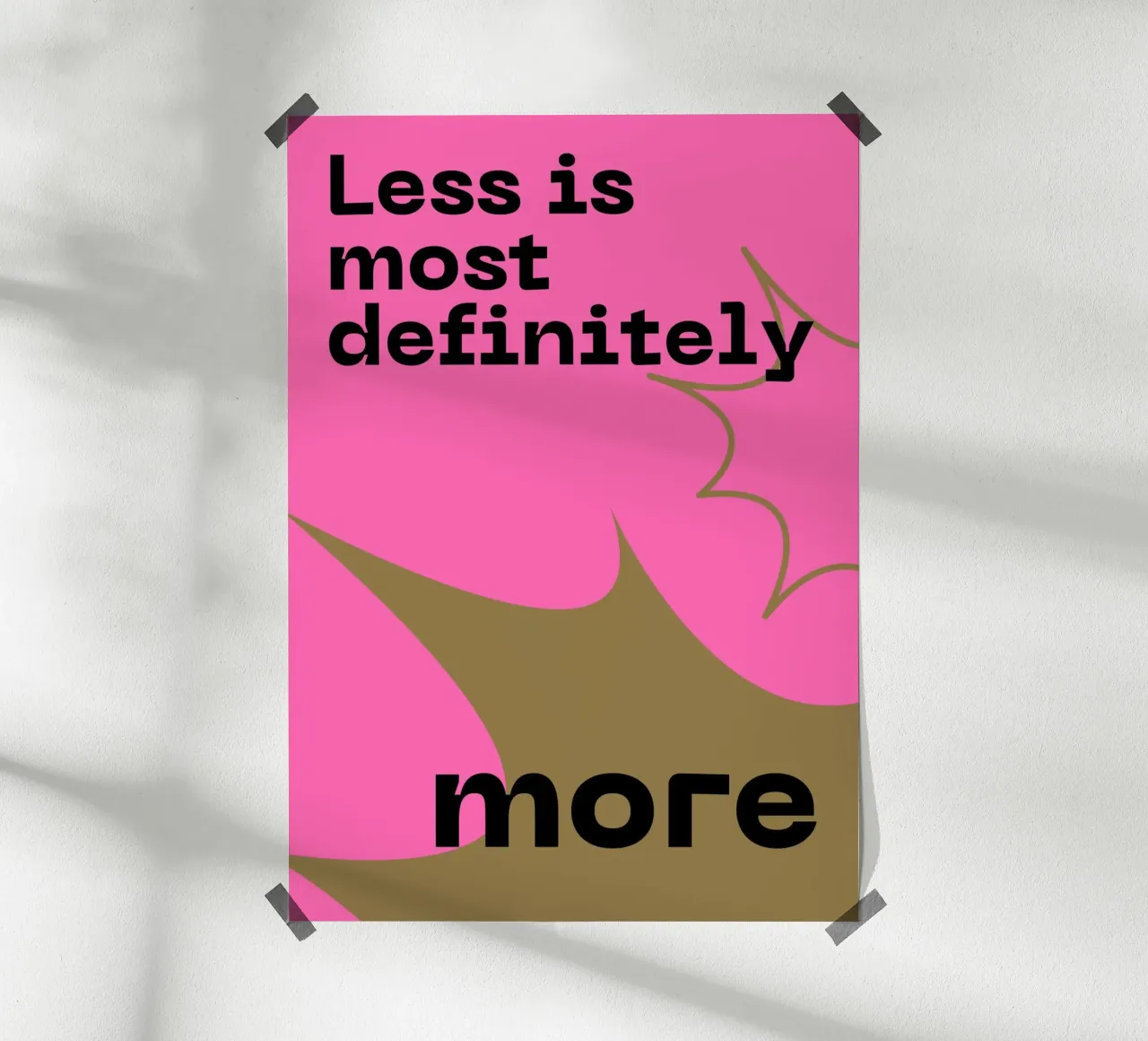 LESS IS MORE poster da Muse Society Shop
