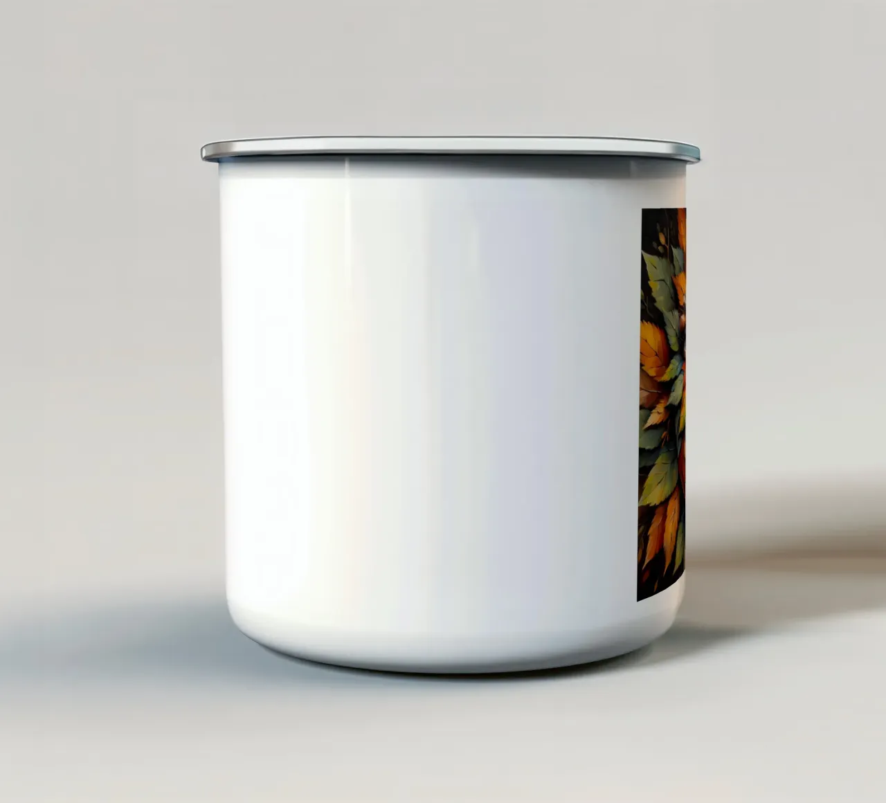 FRUSCIO DI FOGLIE tazza in smalto da ARTOMATIC