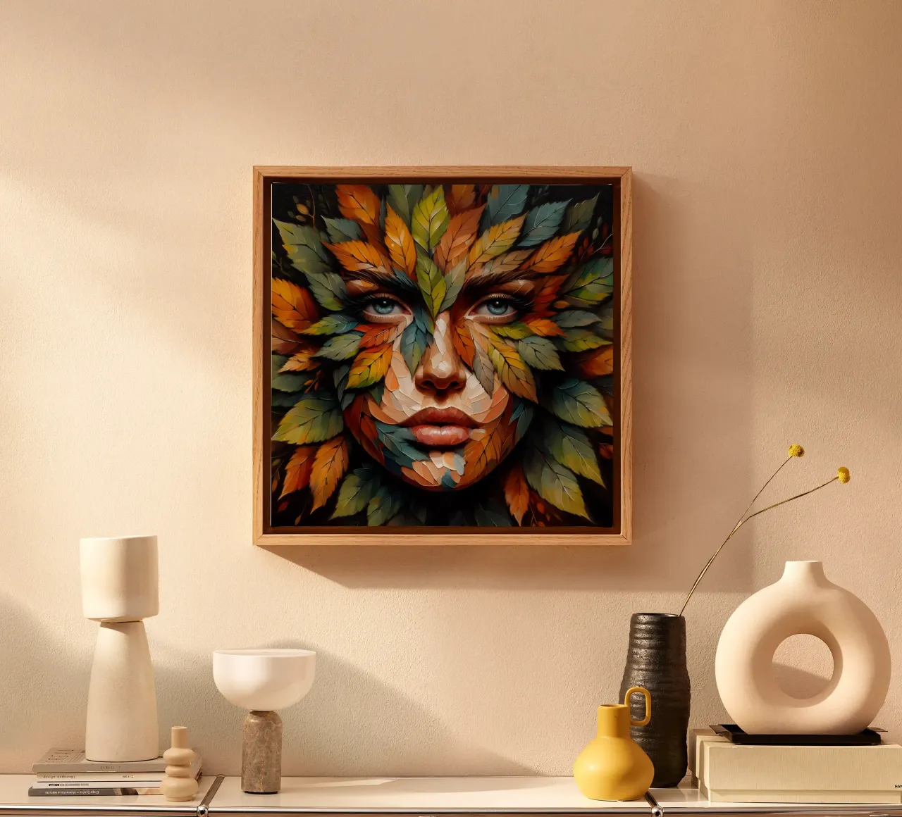 RUSTLE OF LEAVES canvas with Floater frame by ARTOMATIC