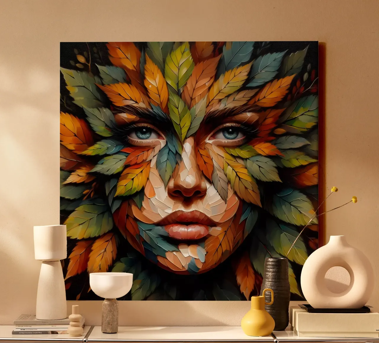 RUSTLE OF LEAVES canvas with Floater frame by ARTOMATIC