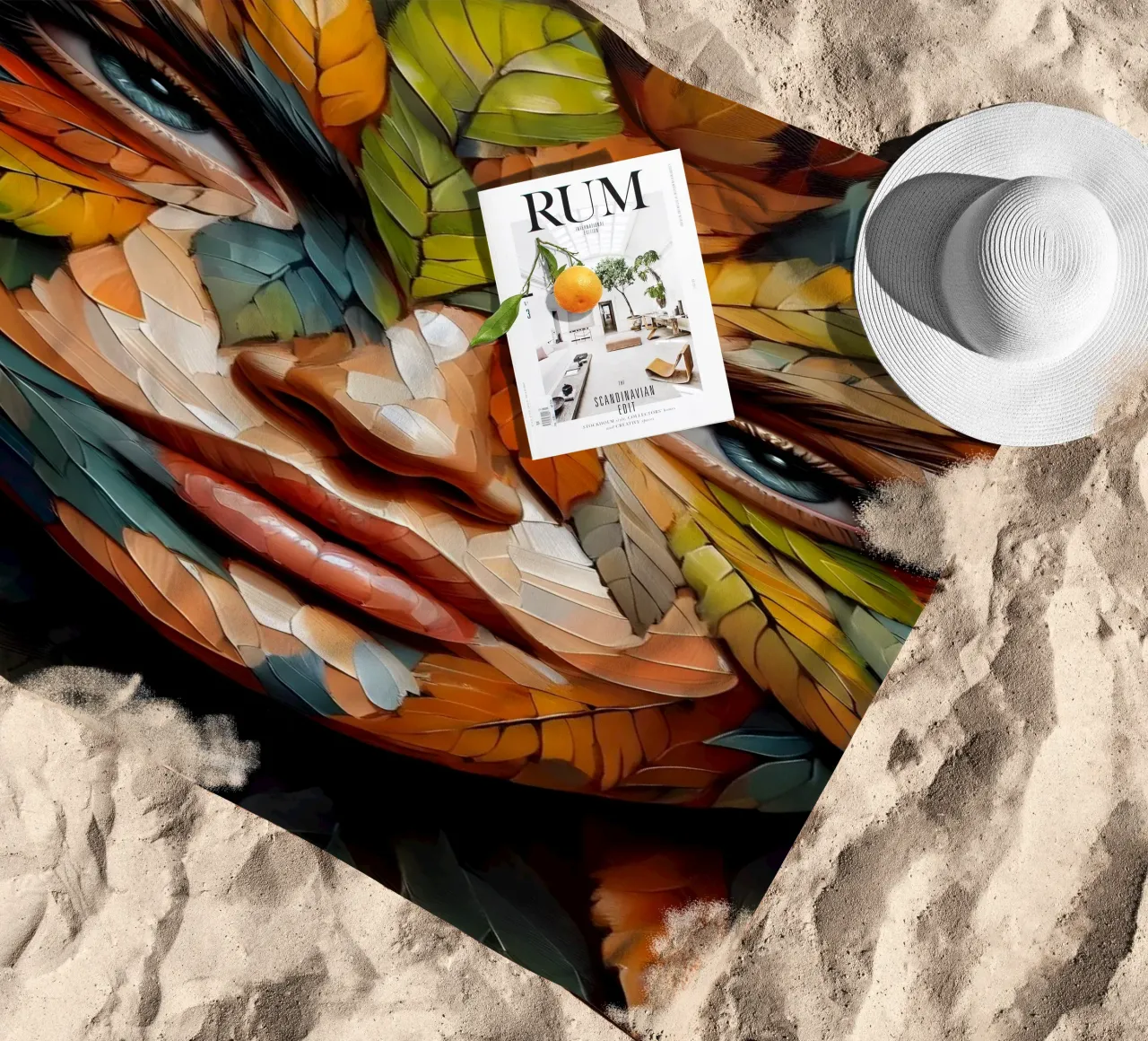 RUSTLE OF LEAVES beach towel by ARTOMATIC