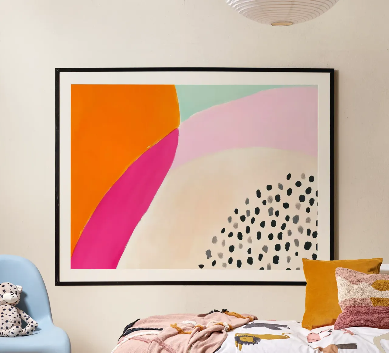 Plaisirs d'été boho poster avec cadre en bois de Carinaprint