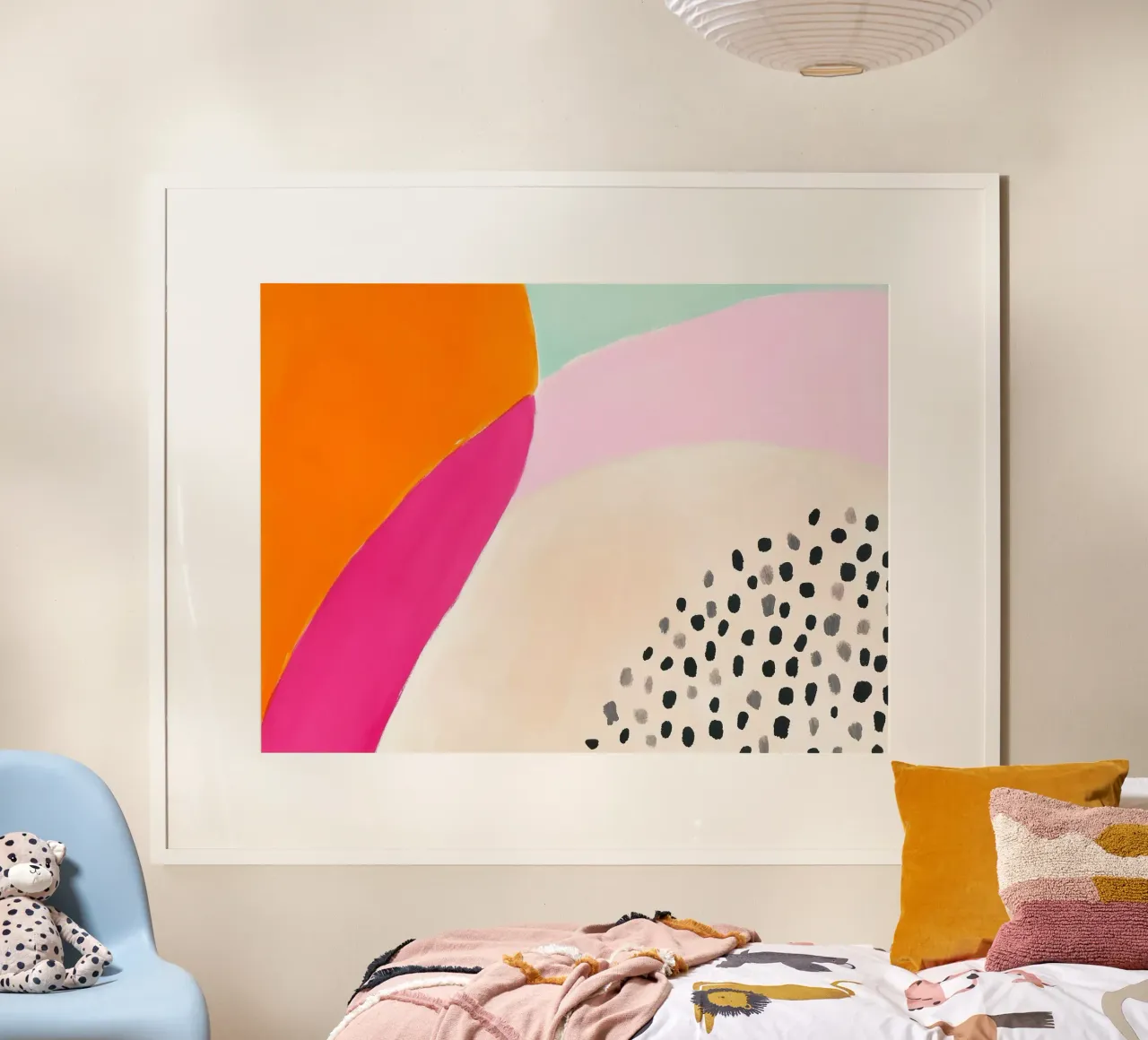 Plaisirs d'été boho poster avec cadre en bois de Carinaprint