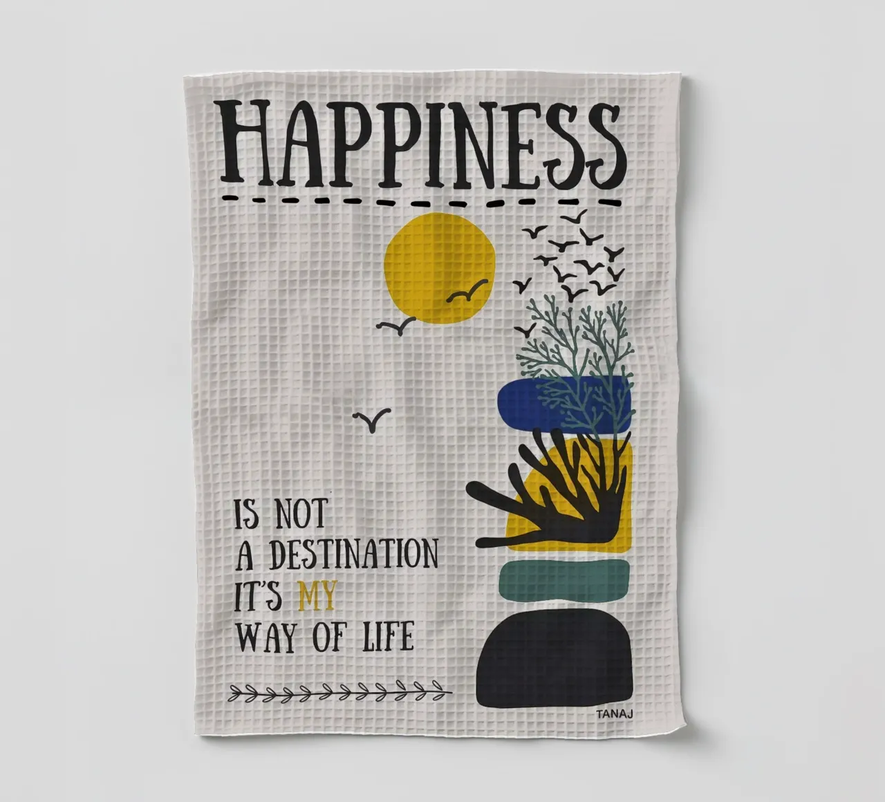 My Happiness canovaccio da cucina da 20 Farben