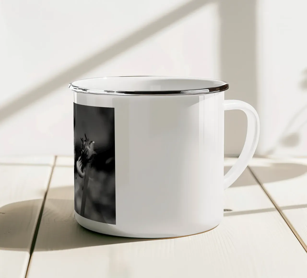 Black & White Dandelion tazza in smalto da Tabea Jule Photography