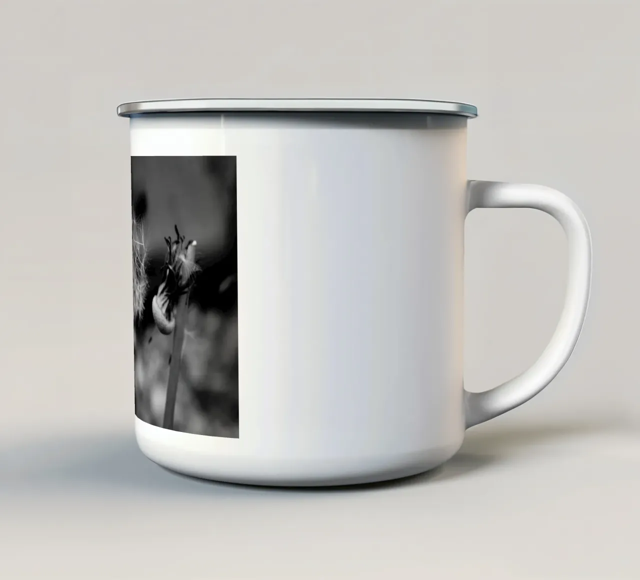 Black & White Dandelion tazza in smalto da Tabea Jule Photography