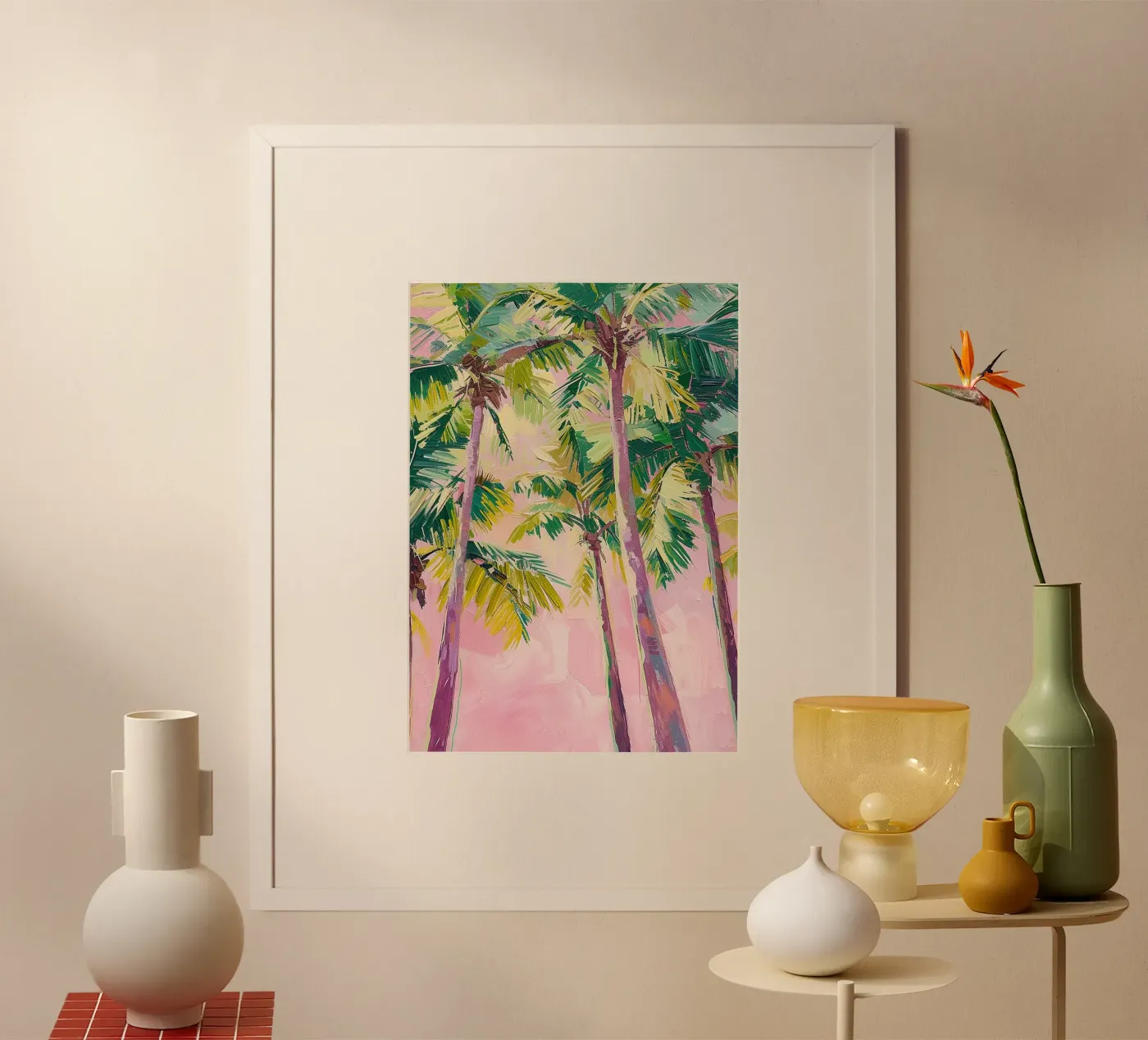 Pink Coconut Trees poster da Samuel Leonardo