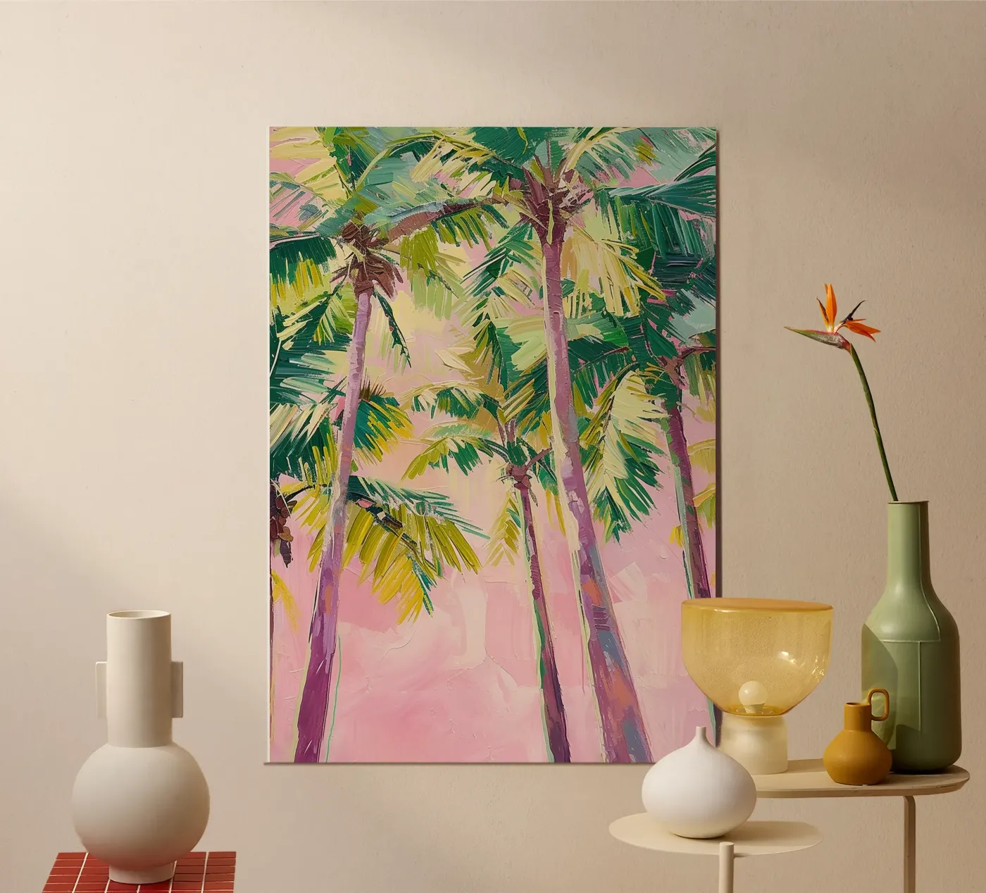 Pink Coconut Trees poster da Samuel Leonardo