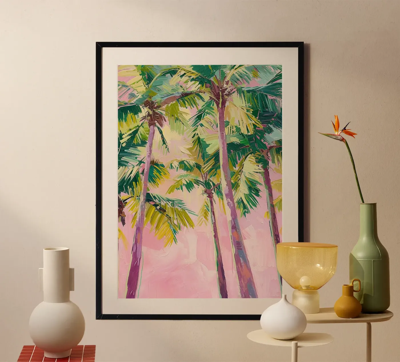 Pink Coconut Trees poster da Samuel Leonardo