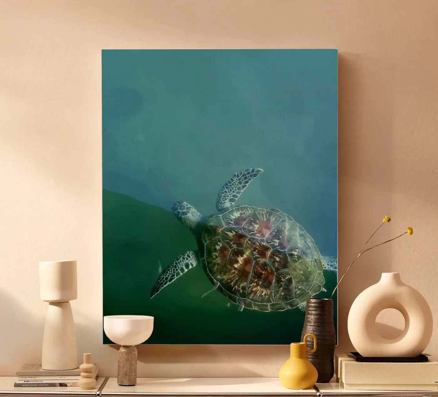 Turtle canvas van Tabea Jule Photography