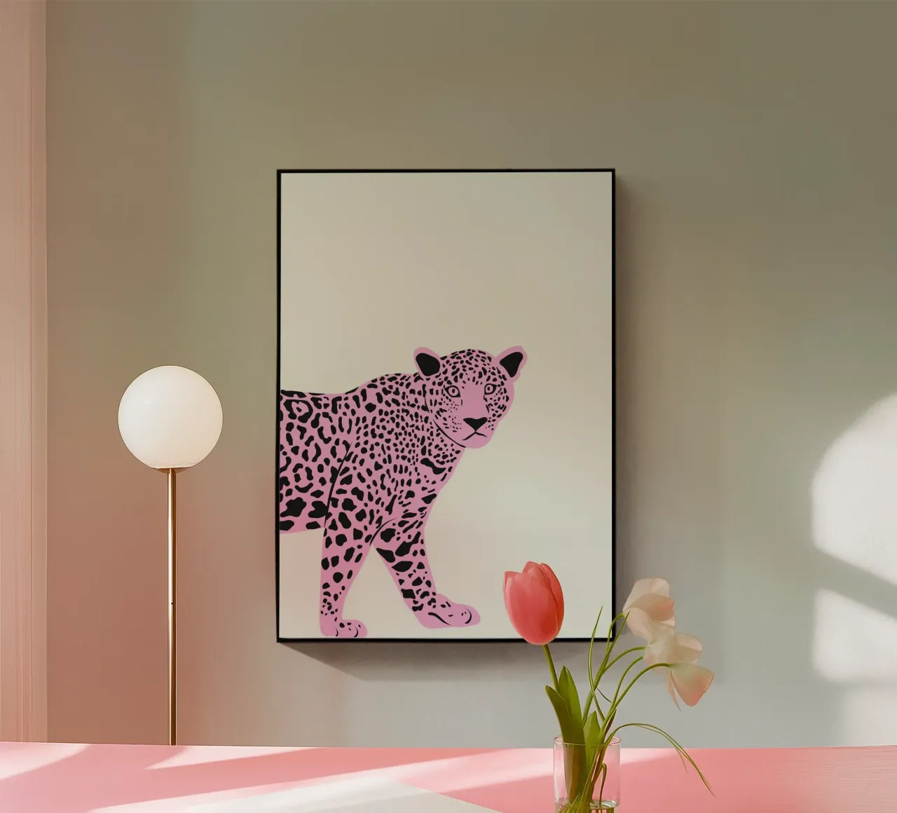 Tigre rosa plexiglass da Frame of Mind