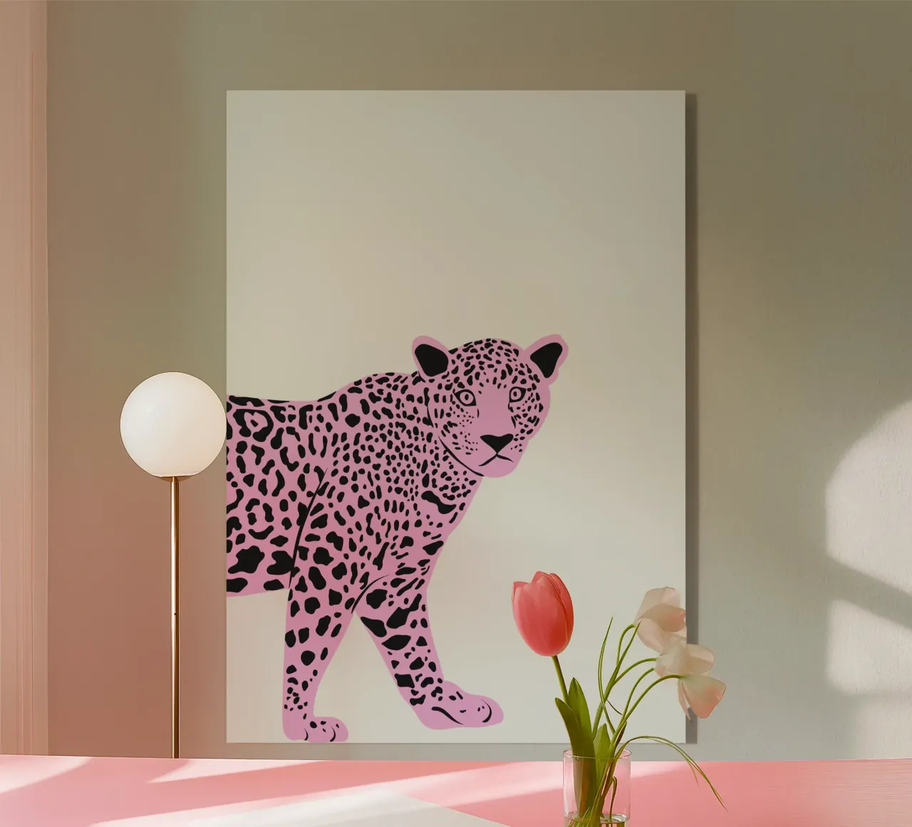 Tigre rosa plexiglass da Frame of Mind