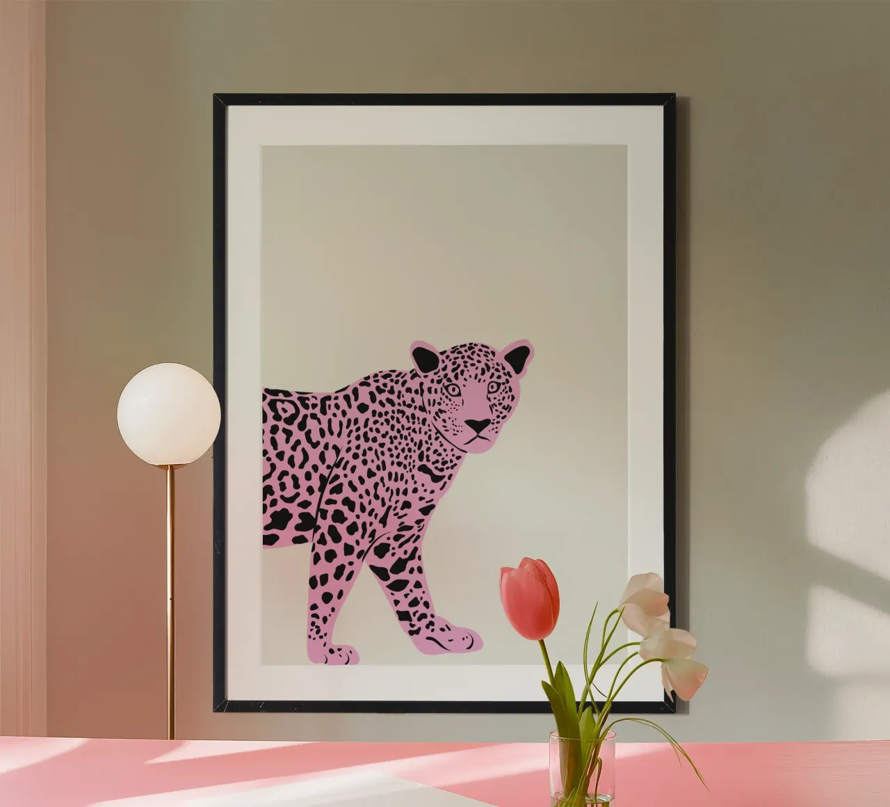 Tigre rosa poster da Frame of Mind