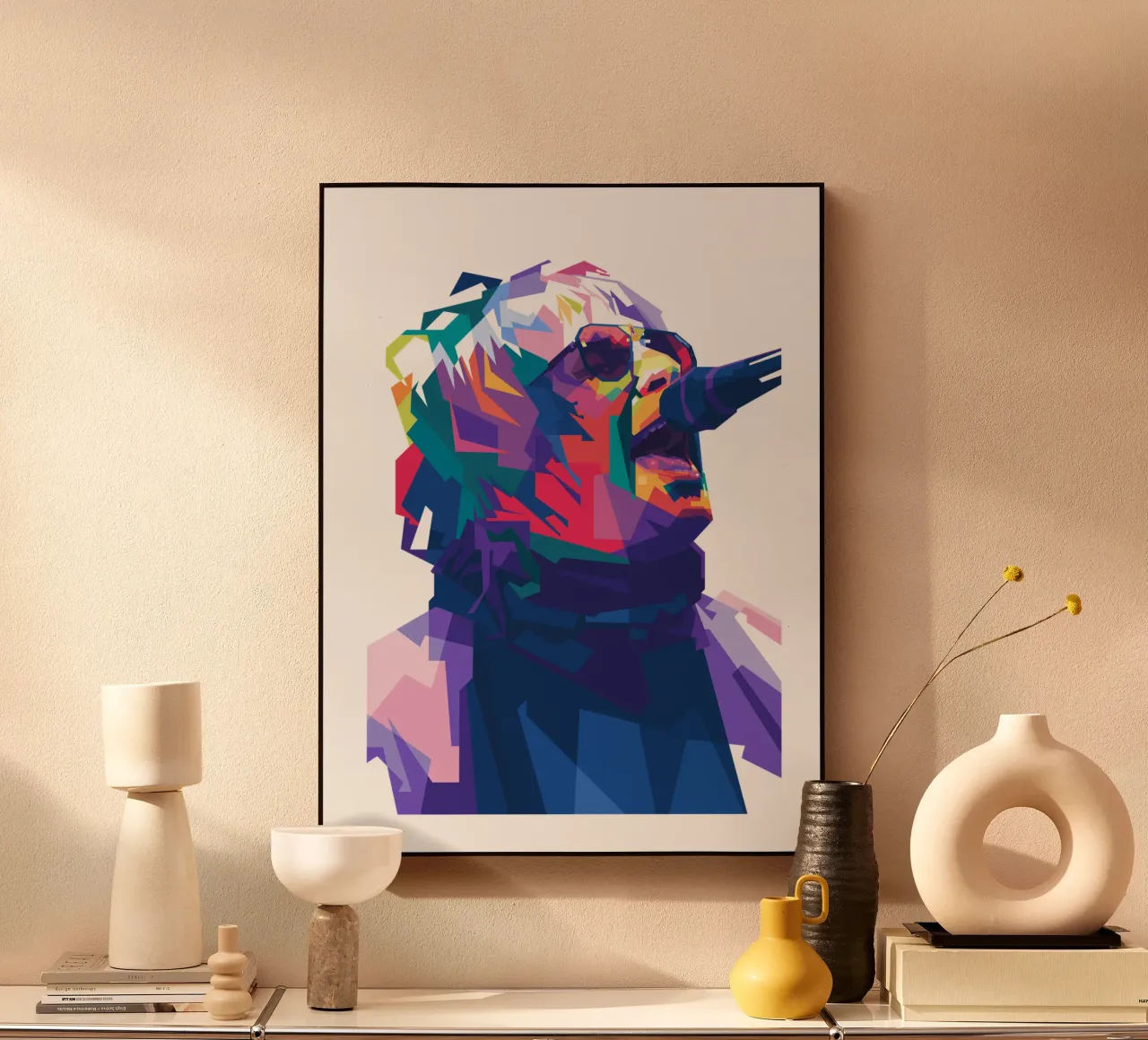 Liam Gallagher WPAP plexiglass da Alkahfsmart