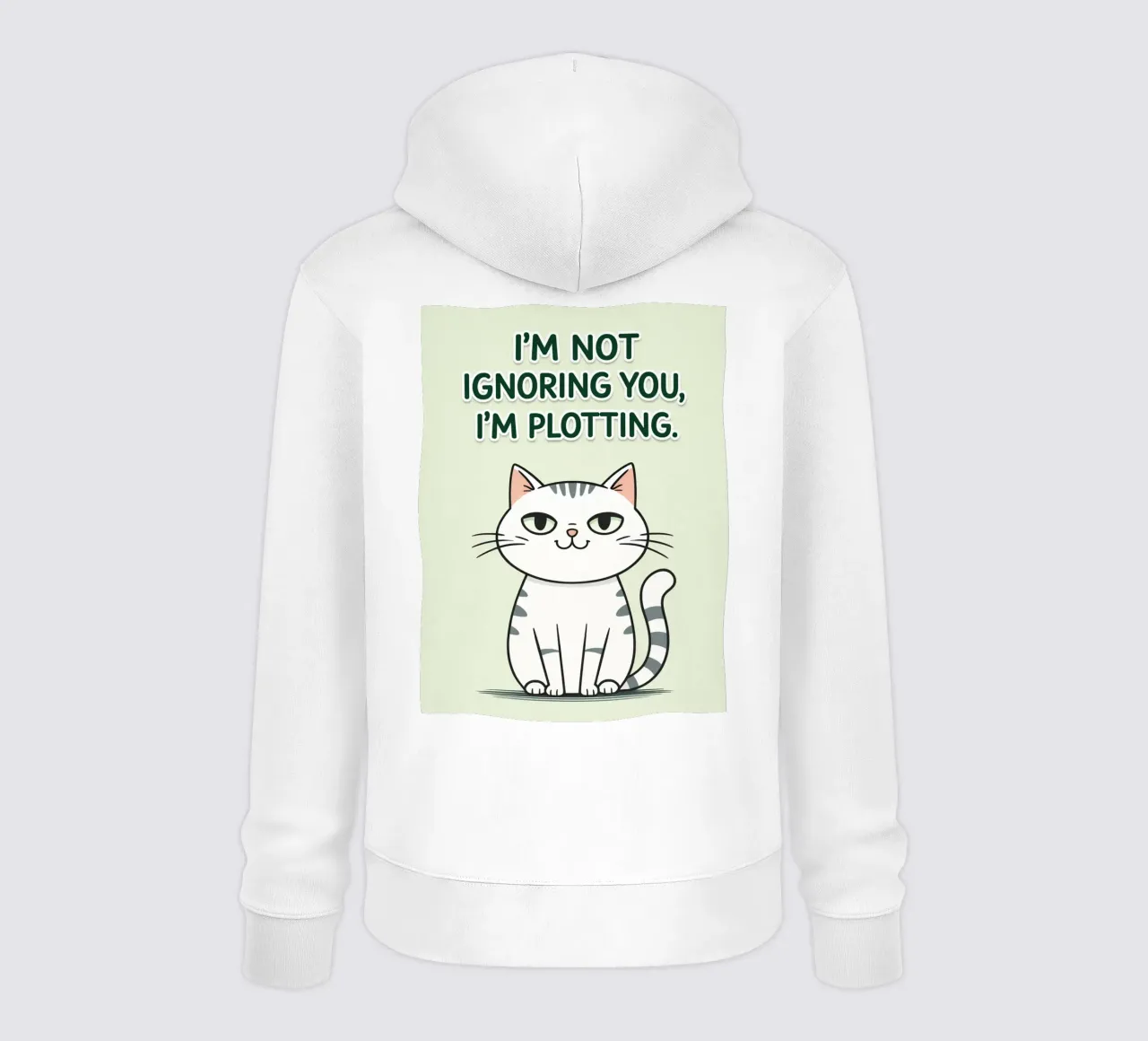 gatto non ti sto ignorando felpa con cappuccio da genzaa