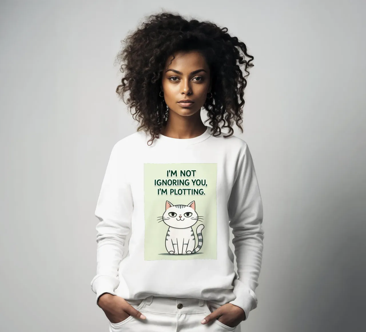 gatto non ti sto ignorando felpa da genzaa