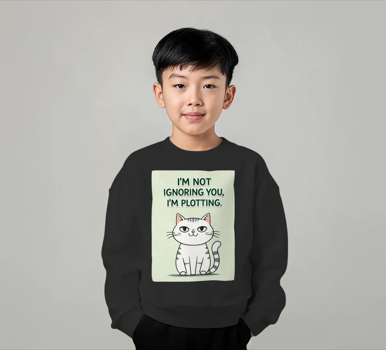 gatto non ti sto ignorando felpa bambino da genzaa