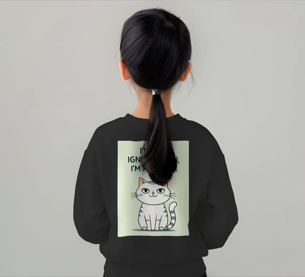 gatto non ti sto ignorando felpa bambino da genzaa