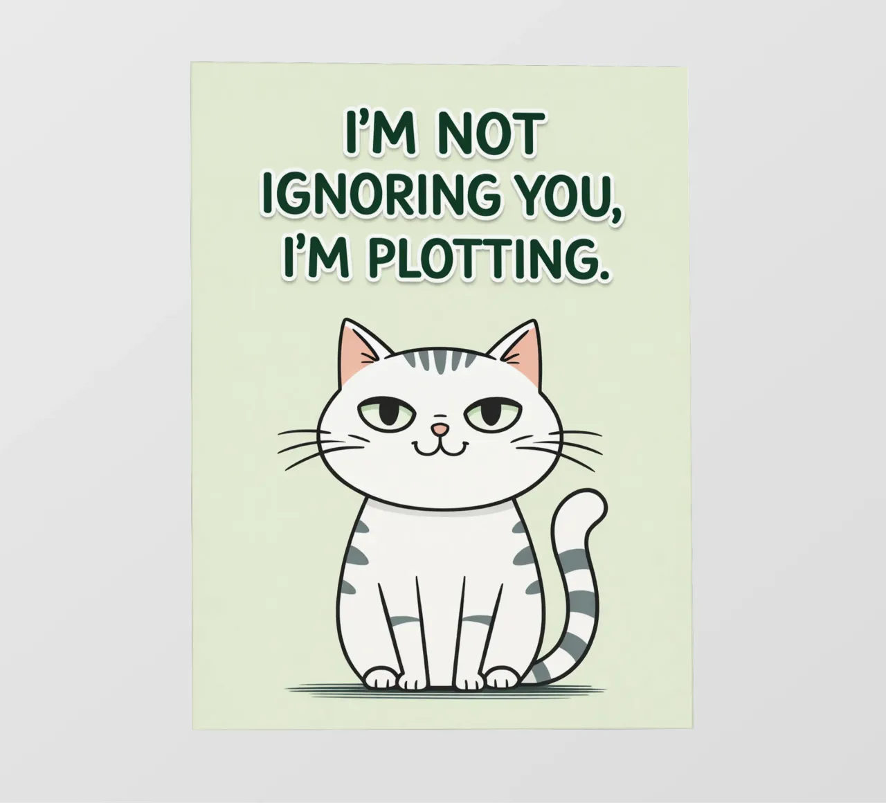 gatto non ti sto ignorando telo in pvc da genzaa