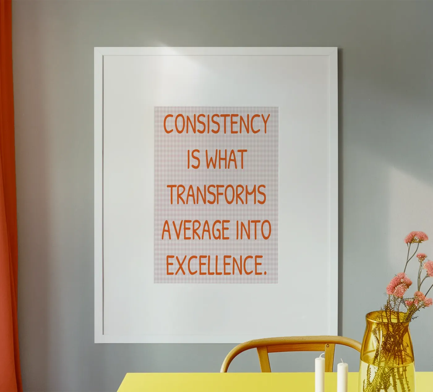 consistentie is wat transformeert poster van genzaa