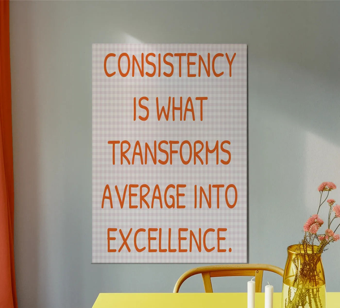 consistentie is wat transformeert poster van genzaa