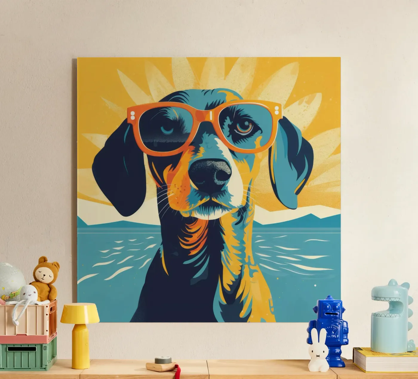 Summer Surf acryl van Artsy Bessy