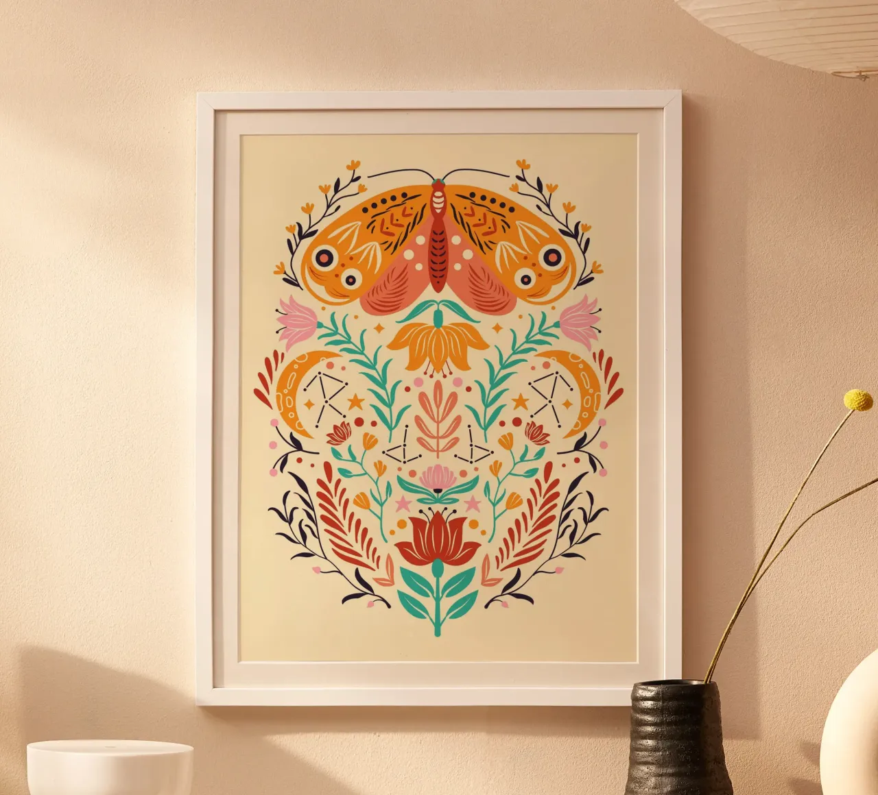 Scandinavian Folk Art poster da Artsy Bessy