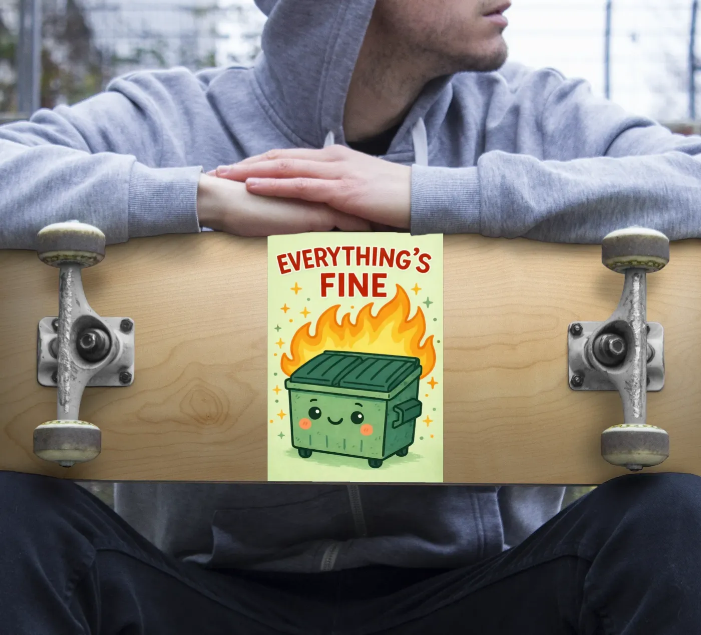 everythings fine sticker by genzaa