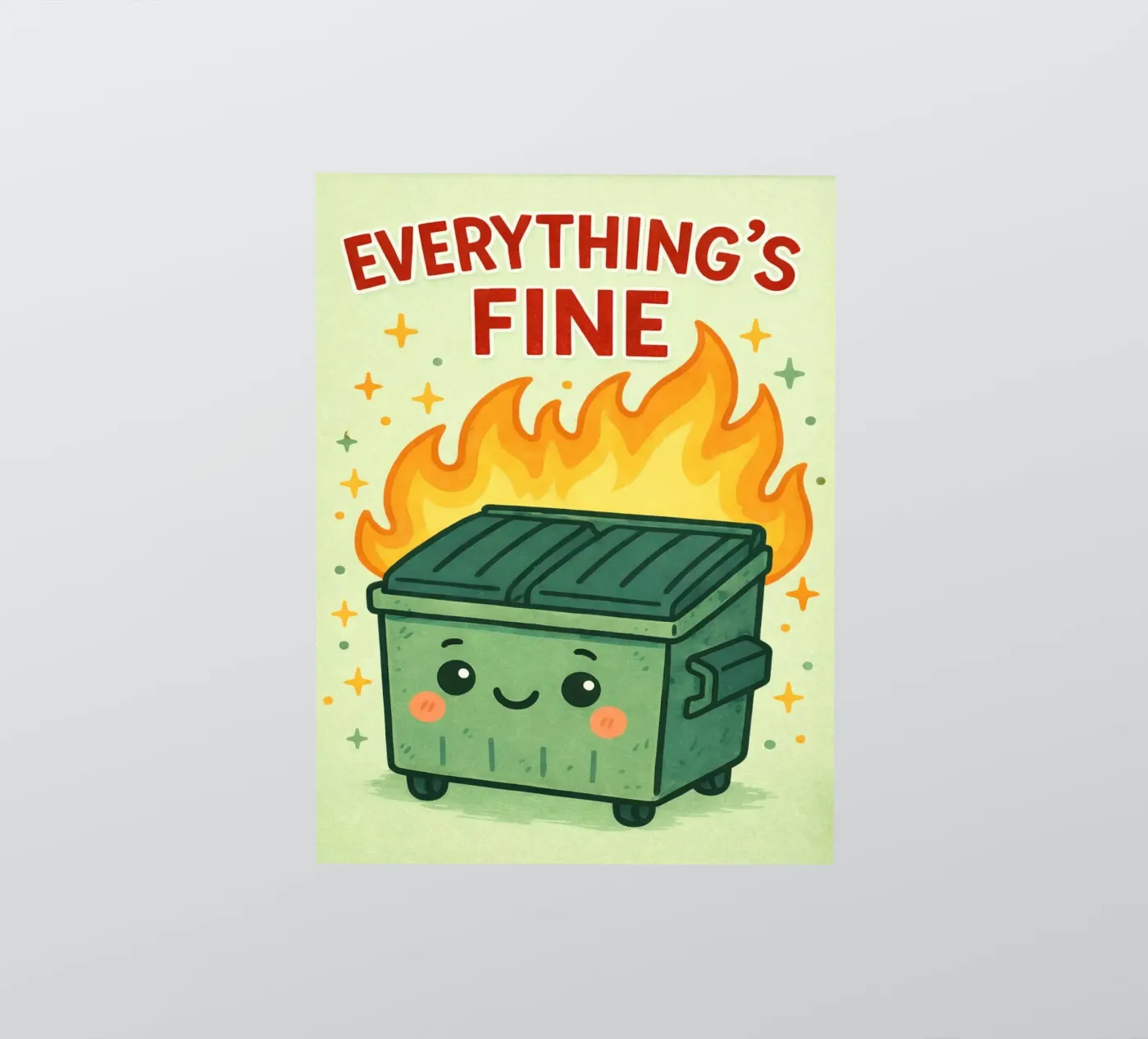 everythings fine sticker by genzaa