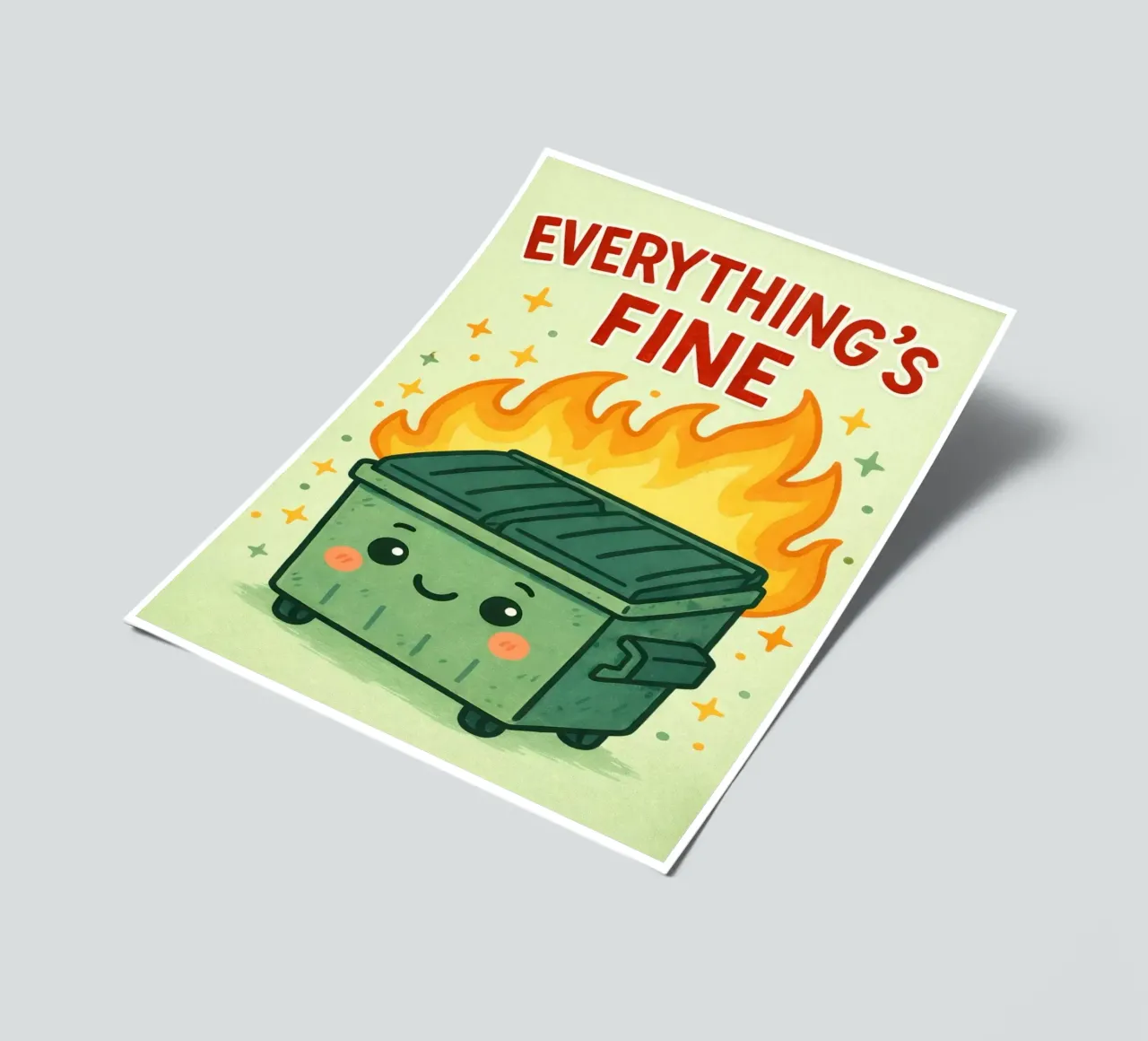 everythings fine sticker sheet by genzaa