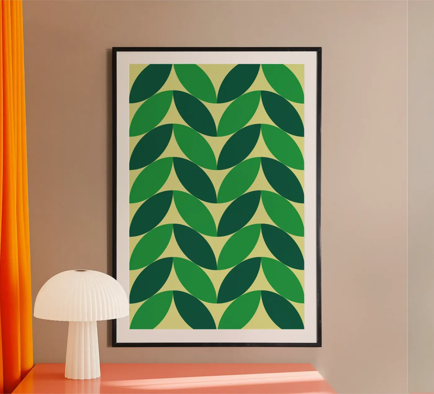 Green Leaf Harmony Poster von Studio Fun Boy