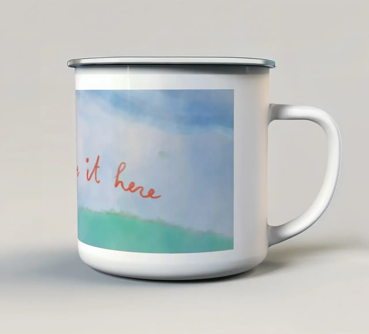 Let’s leave it here tazza in smalto da Patruschka Paints
