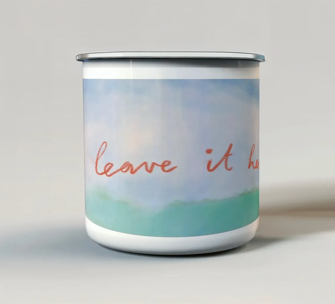 Let’s leave it here tazza in smalto da Patruschka Paints