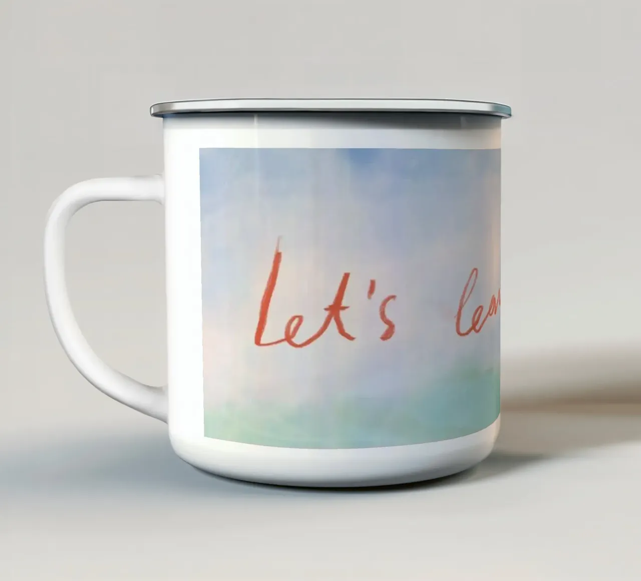 Let’s leave it here tazza in smalto da Patruschka Paints