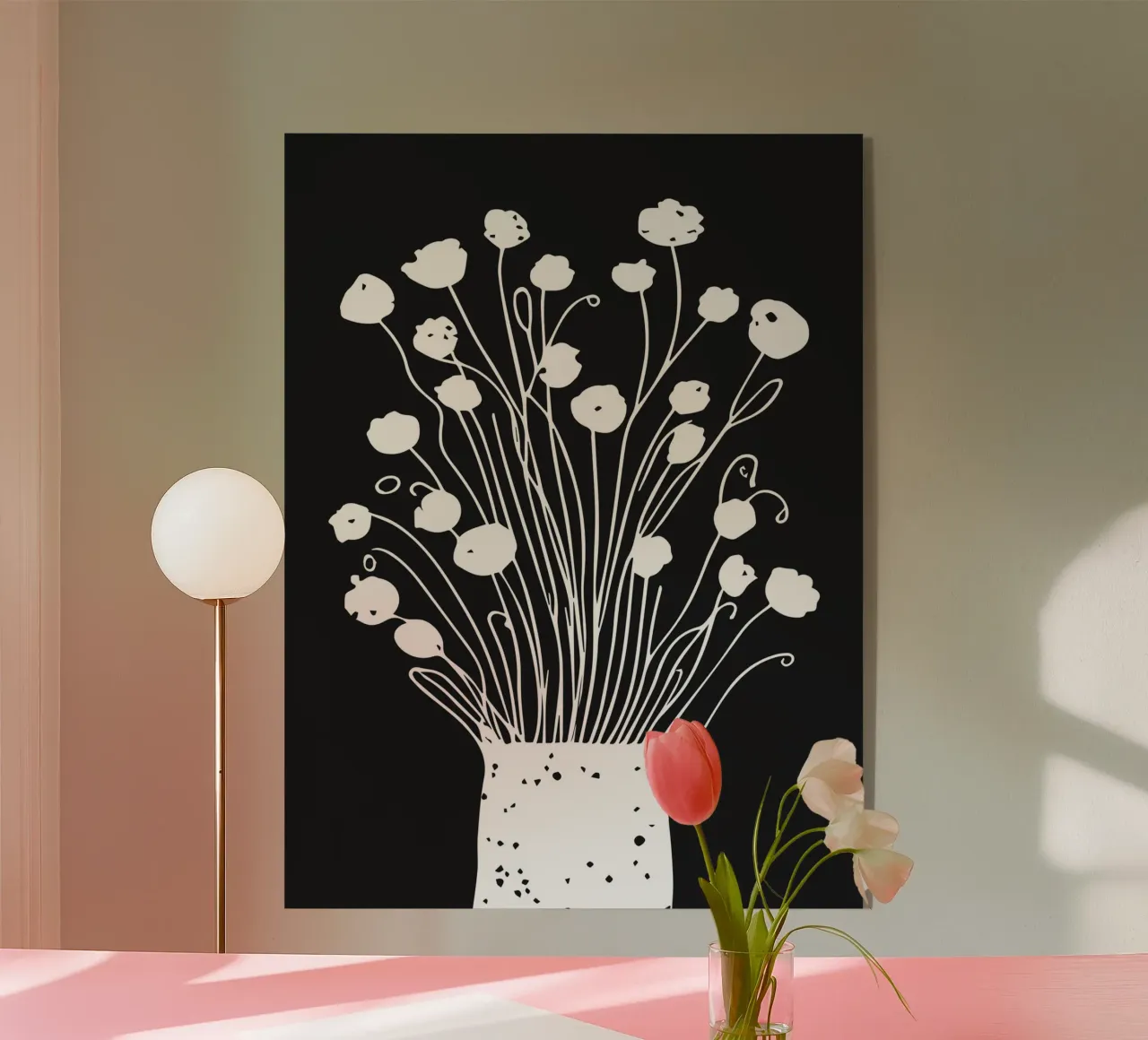 Flowers acrylic glass by Artsy Bessy