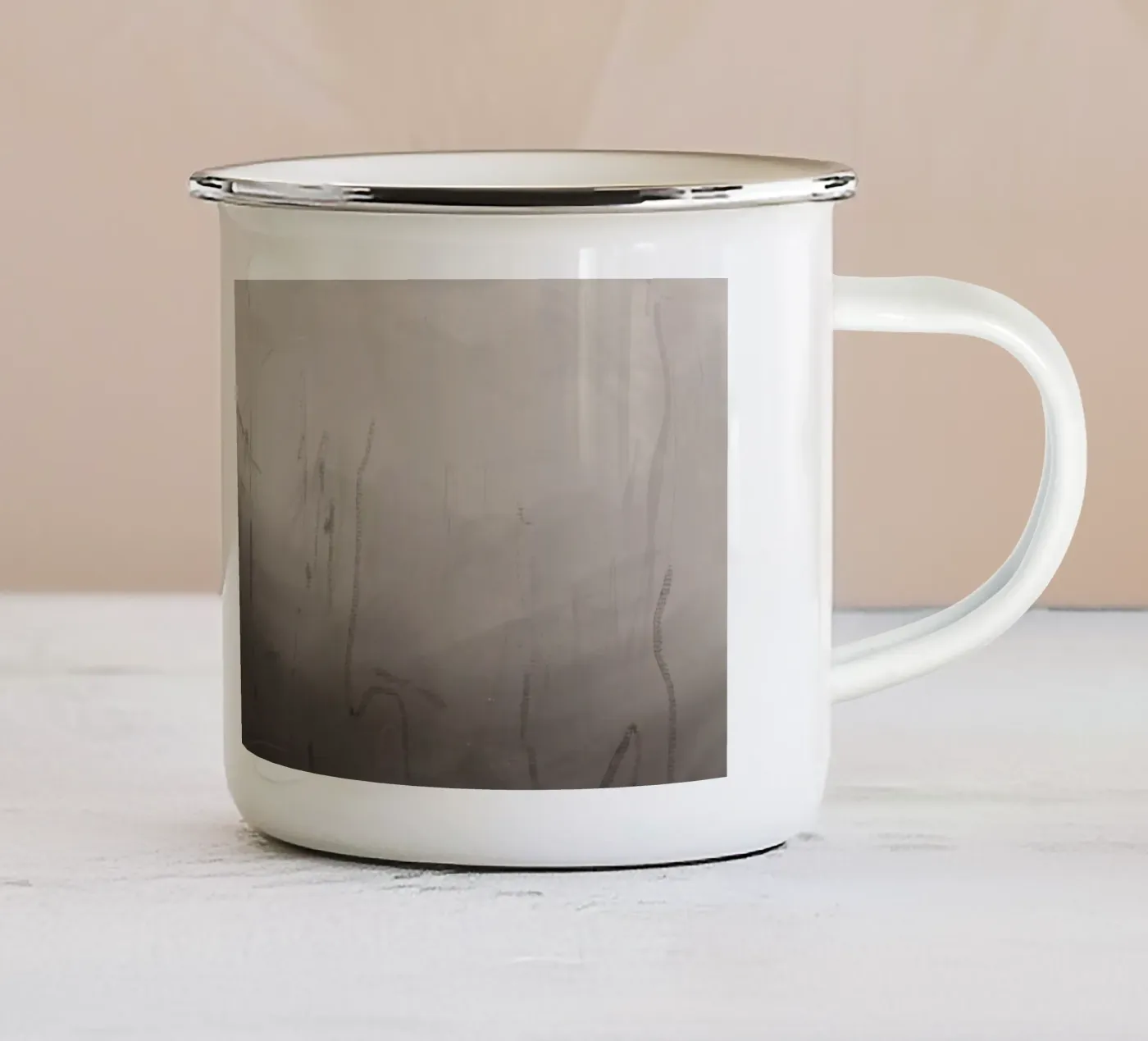Complexities enamel mug by rebeccaannemaclean