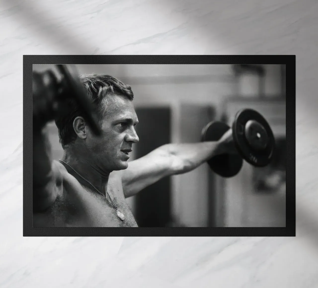 Sessione di ginnastica di Steve McQueen zerbino da The memory