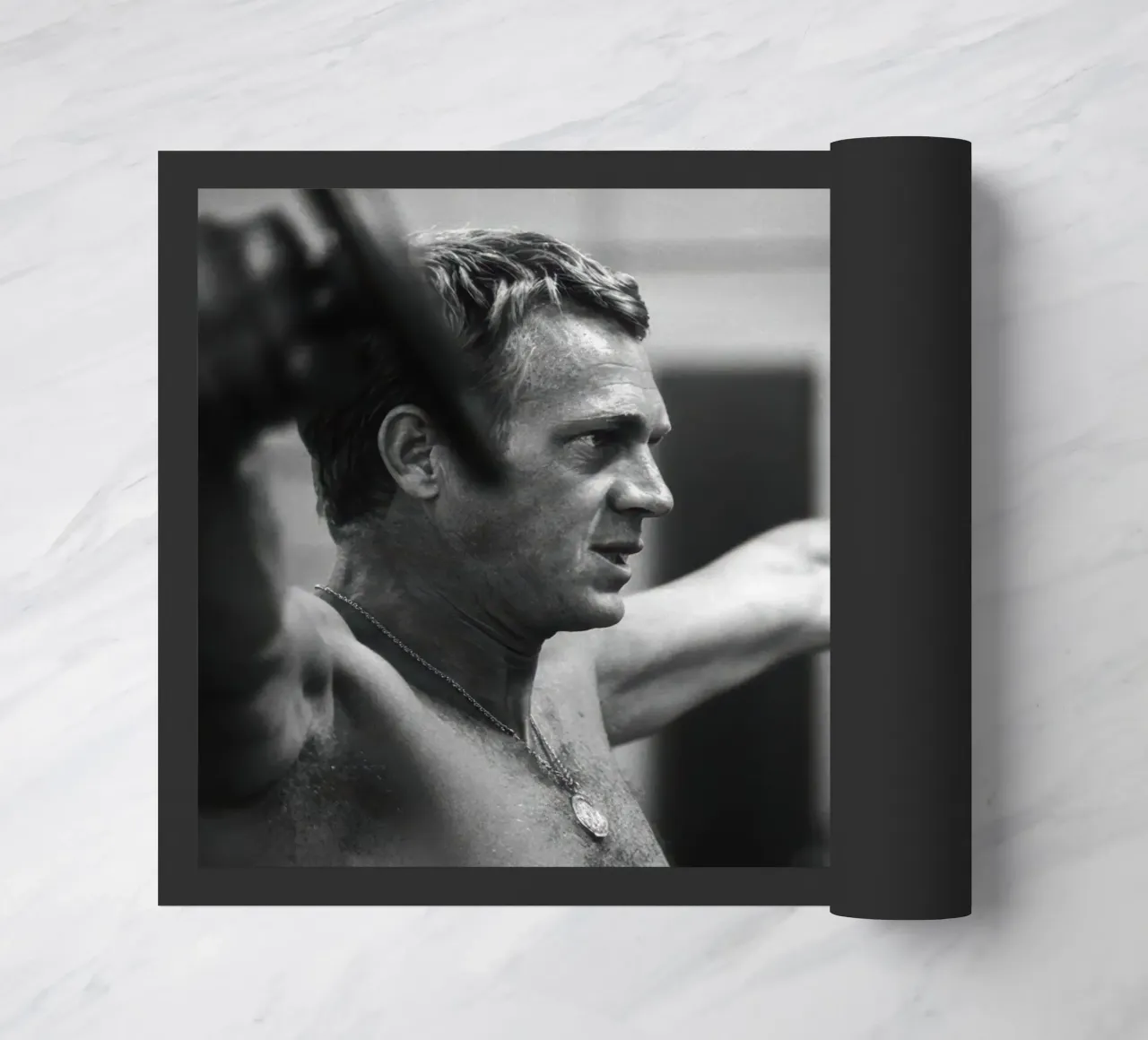Sessione di ginnastica di Steve McQueen zerbino da The memory