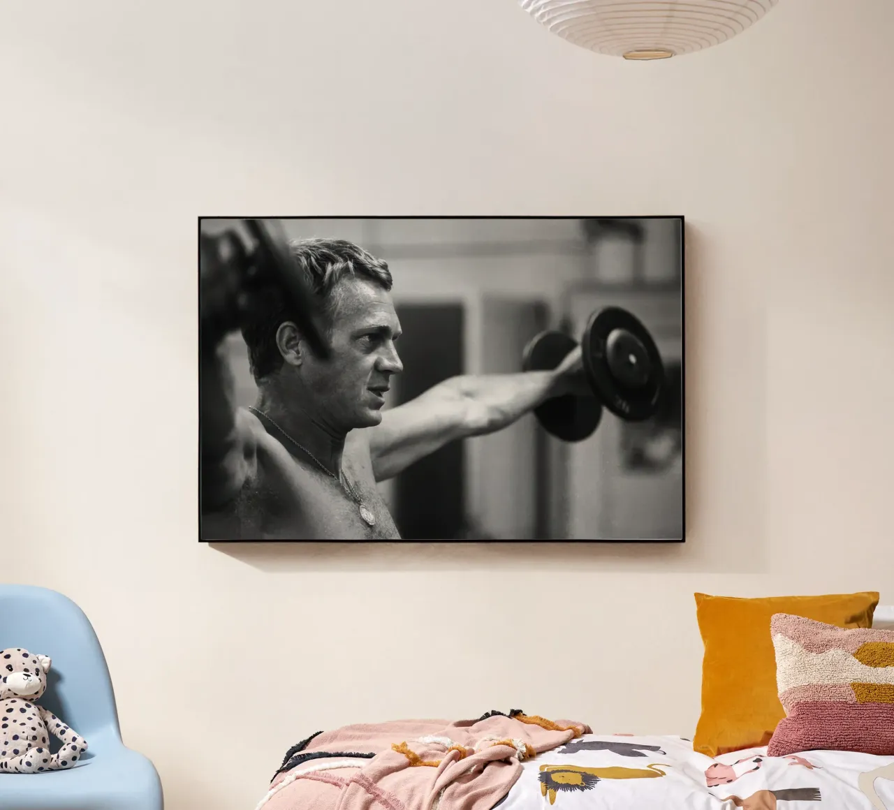 Sessione di ginnastica di Steve McQueen plexiglass da The memory