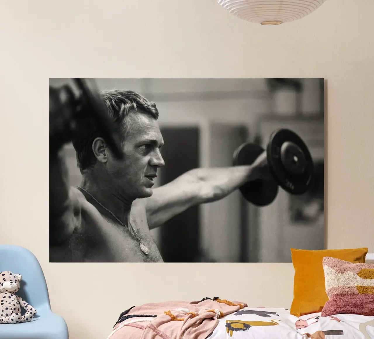 Sessione di ginnastica di Steve McQueen plexiglass da The memory