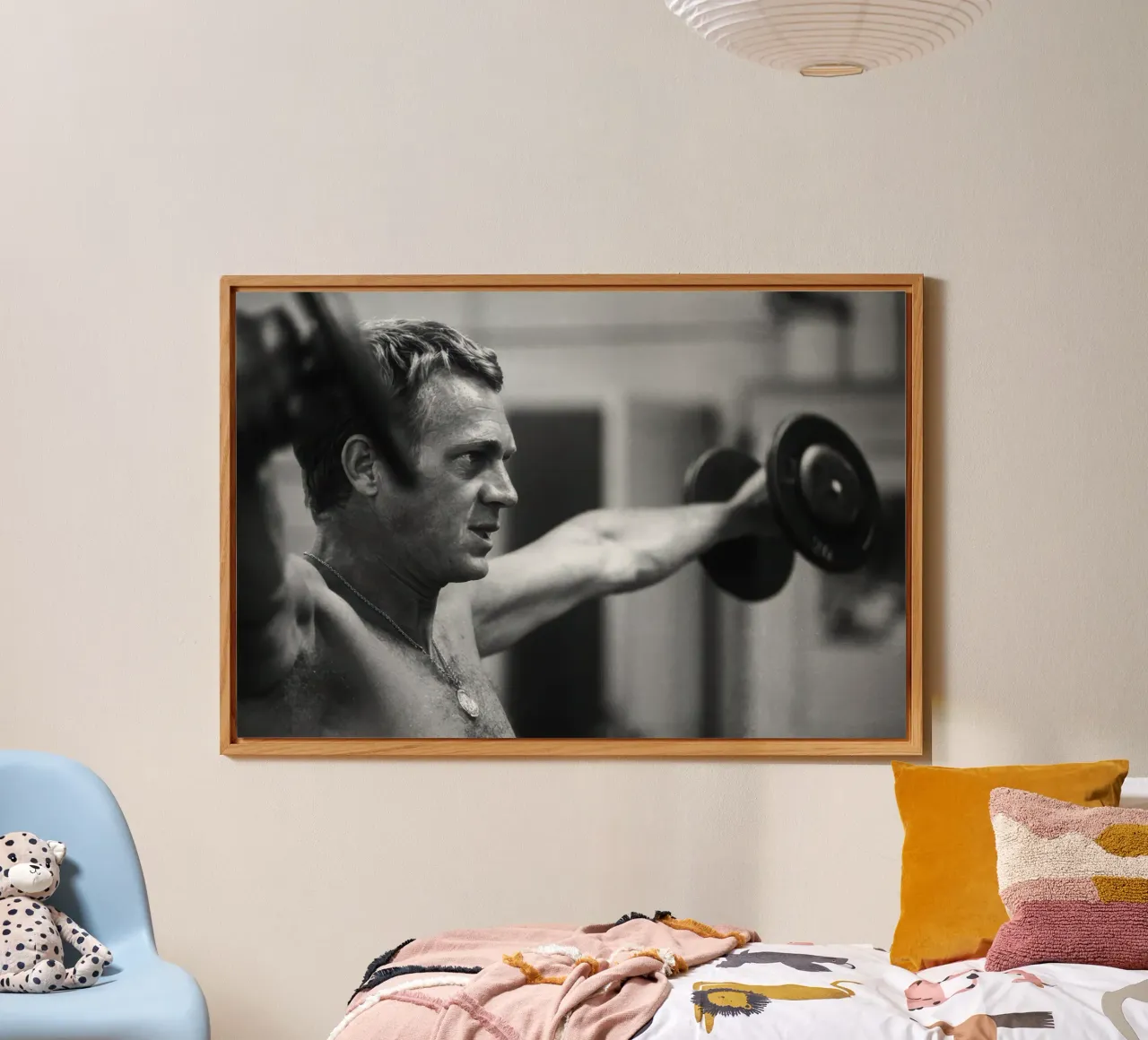 Sessione di ginnastica di Steve McQueen alluminio dibond da The memory