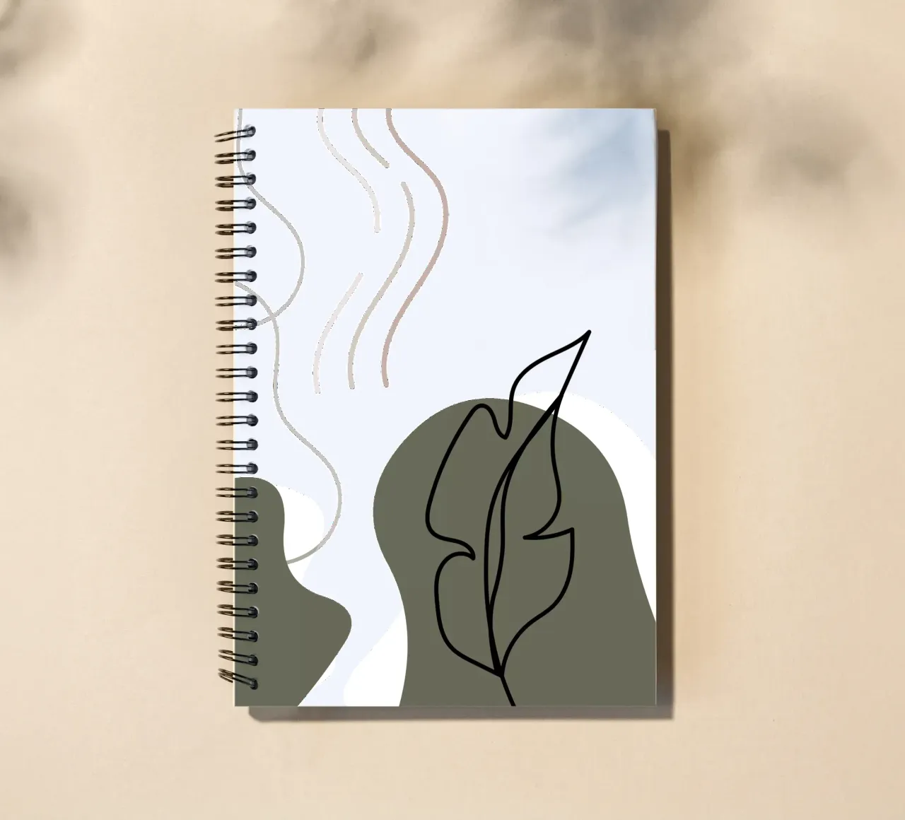 Modern minimalist spiral notebook by YSV MINIMALIST